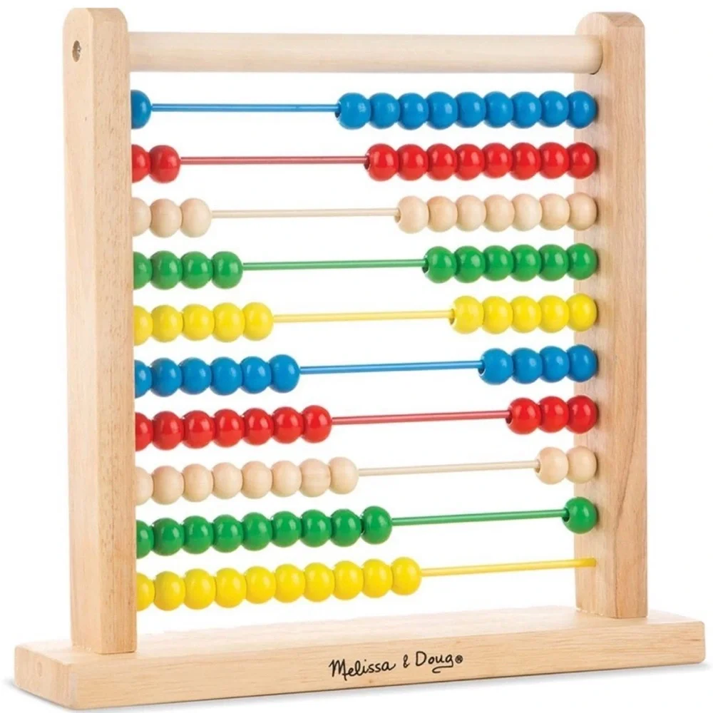 Melissa & Doug Abacus - Classic Wooden Educational Counting Toy With 100 Beads